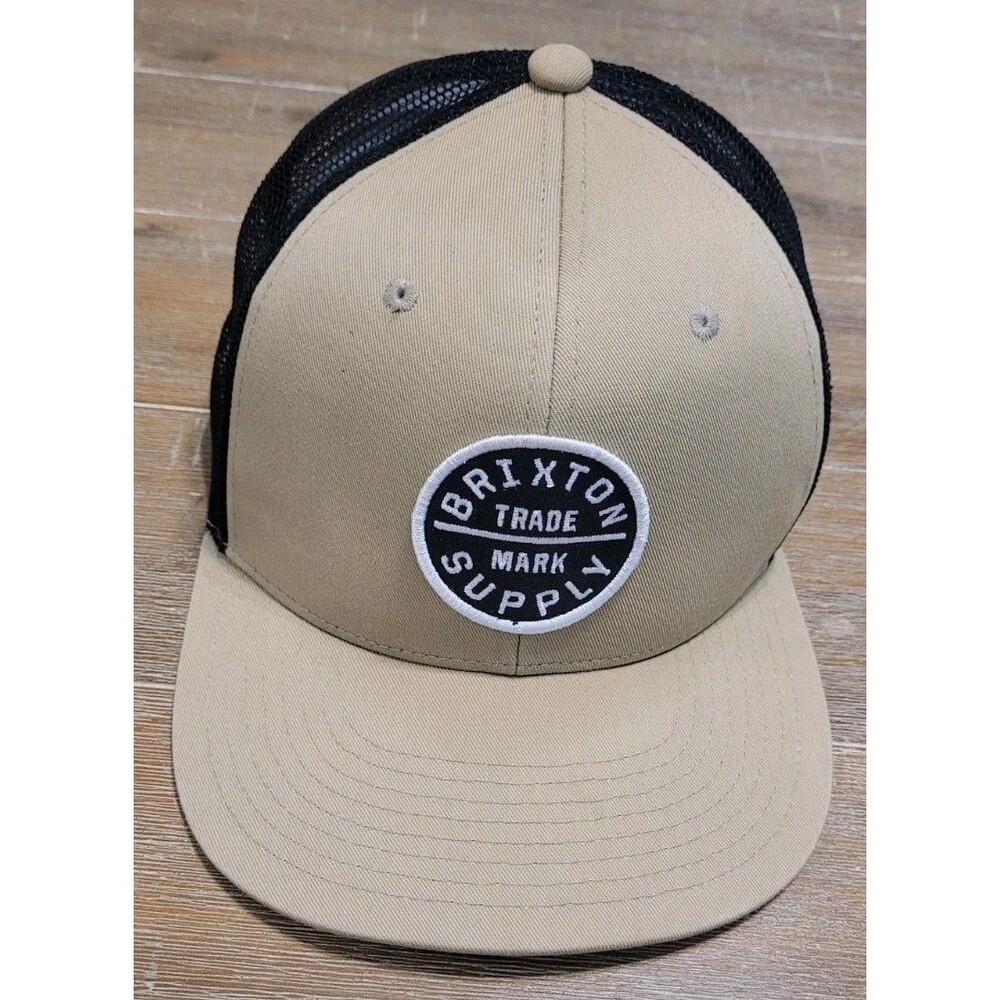 Brixton Two-Tone Tan and Black Mesh Patch Trucker Hat